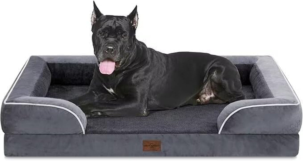 Waterproof Orthopedic Foam Dog Bed Extra Large Dark Grey-1