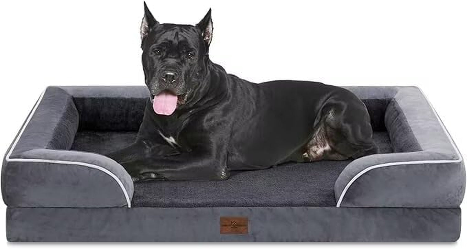 Waterproof Orthopedic Foam Dog Bed Extra Large Dark Grey-1