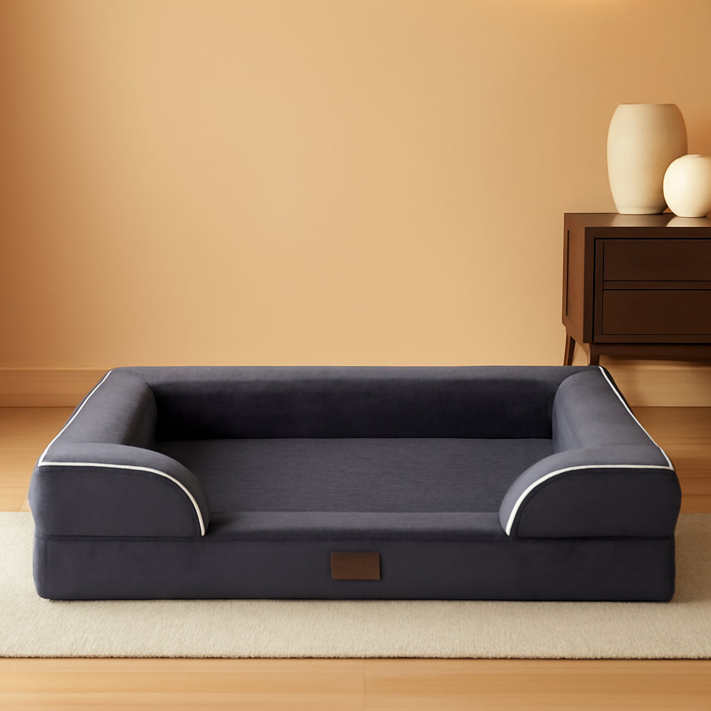 Waterproof Orthopedic Foam Dog Bed Extra Large Dark Grey-0