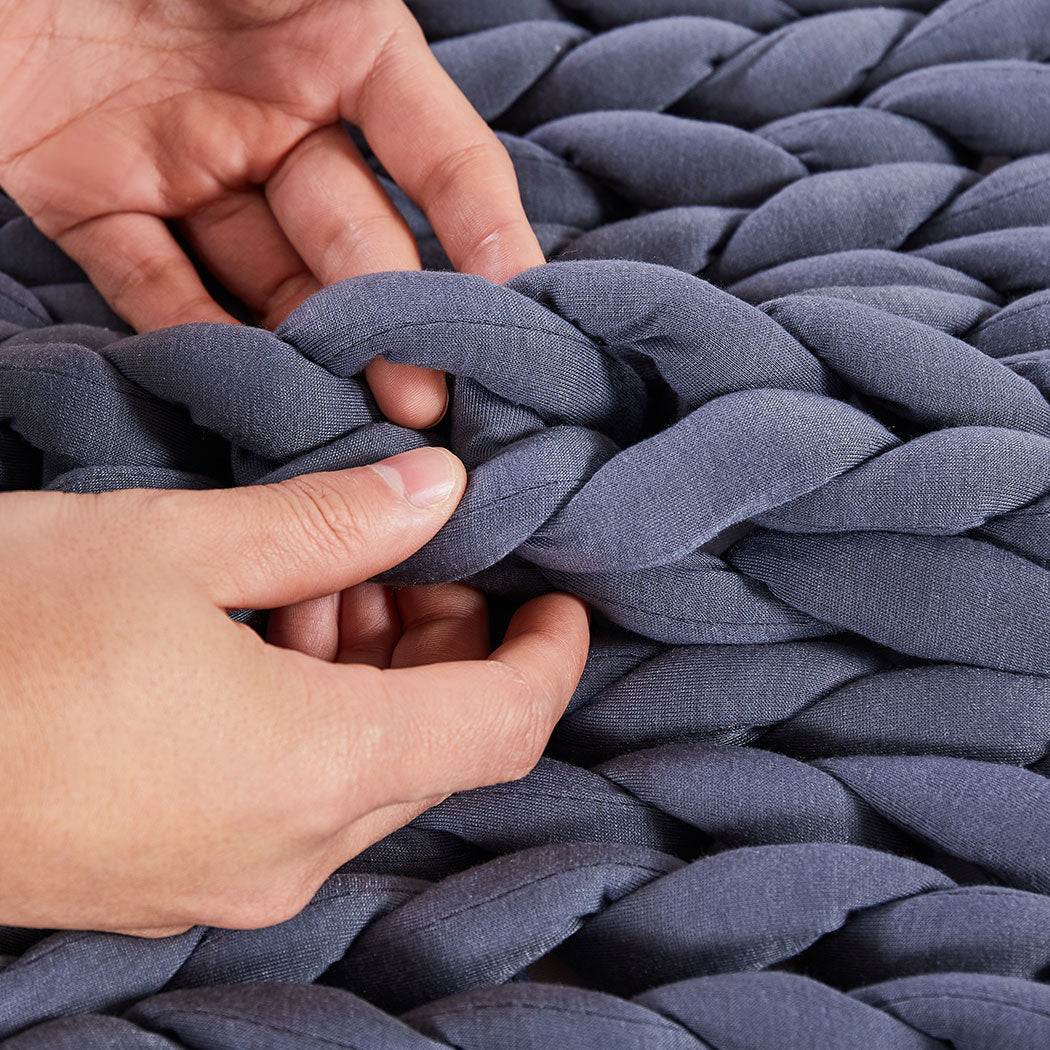 Lux thick knitted Weighted Blanket – Clinically Informed Comfort for Better Sleep 9kg